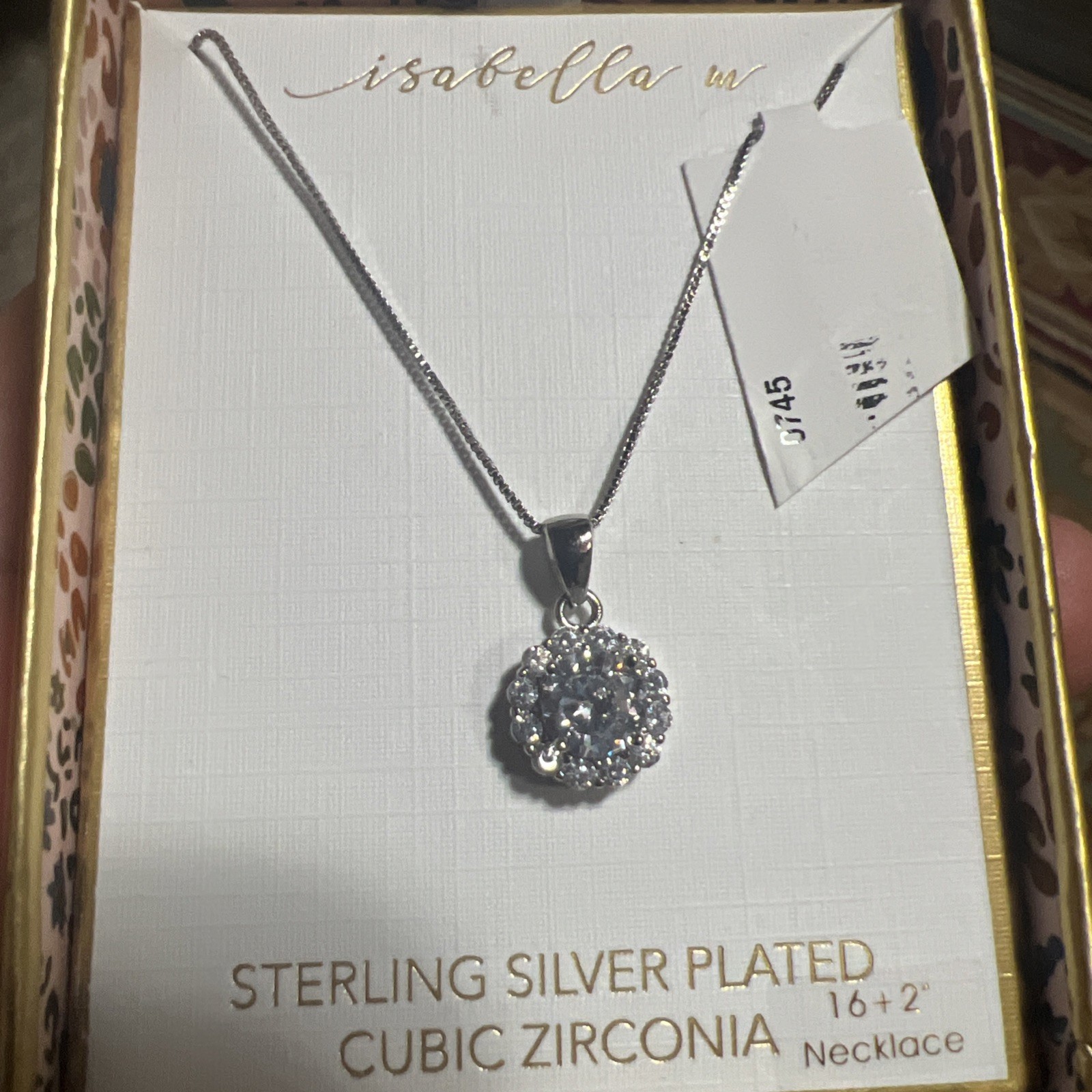 Sterling Silver Plated Cubic Zirconia Necklace