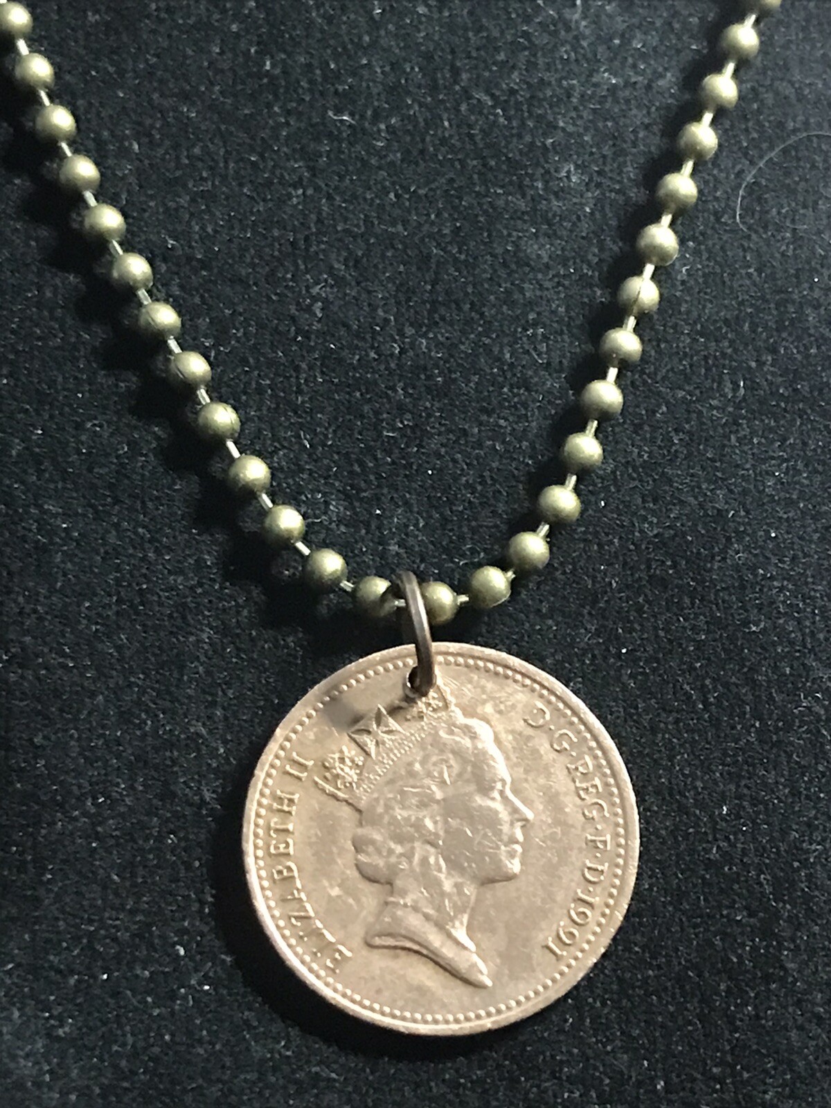 United Kingdom 1 Penny COIN PENDANT – Elizabeth II. Great Gift 🎁 20” Chain
