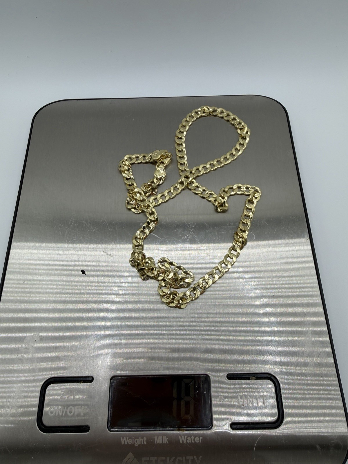 22” 5mm 14K Gold Plated Flat Curb Link Chain Necklace 18g