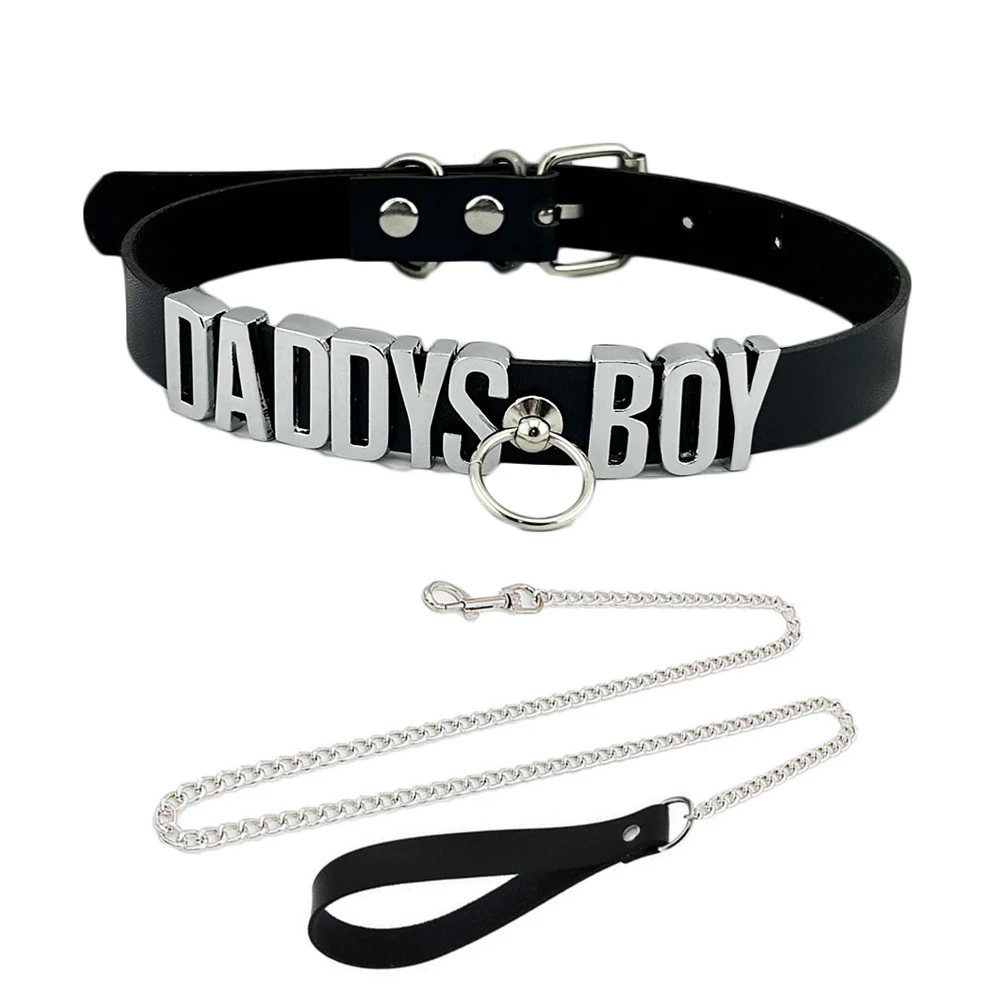Collar BDSM Gift Pu Leather Custom Choker Necklace Punk DIY Chocker Party L7