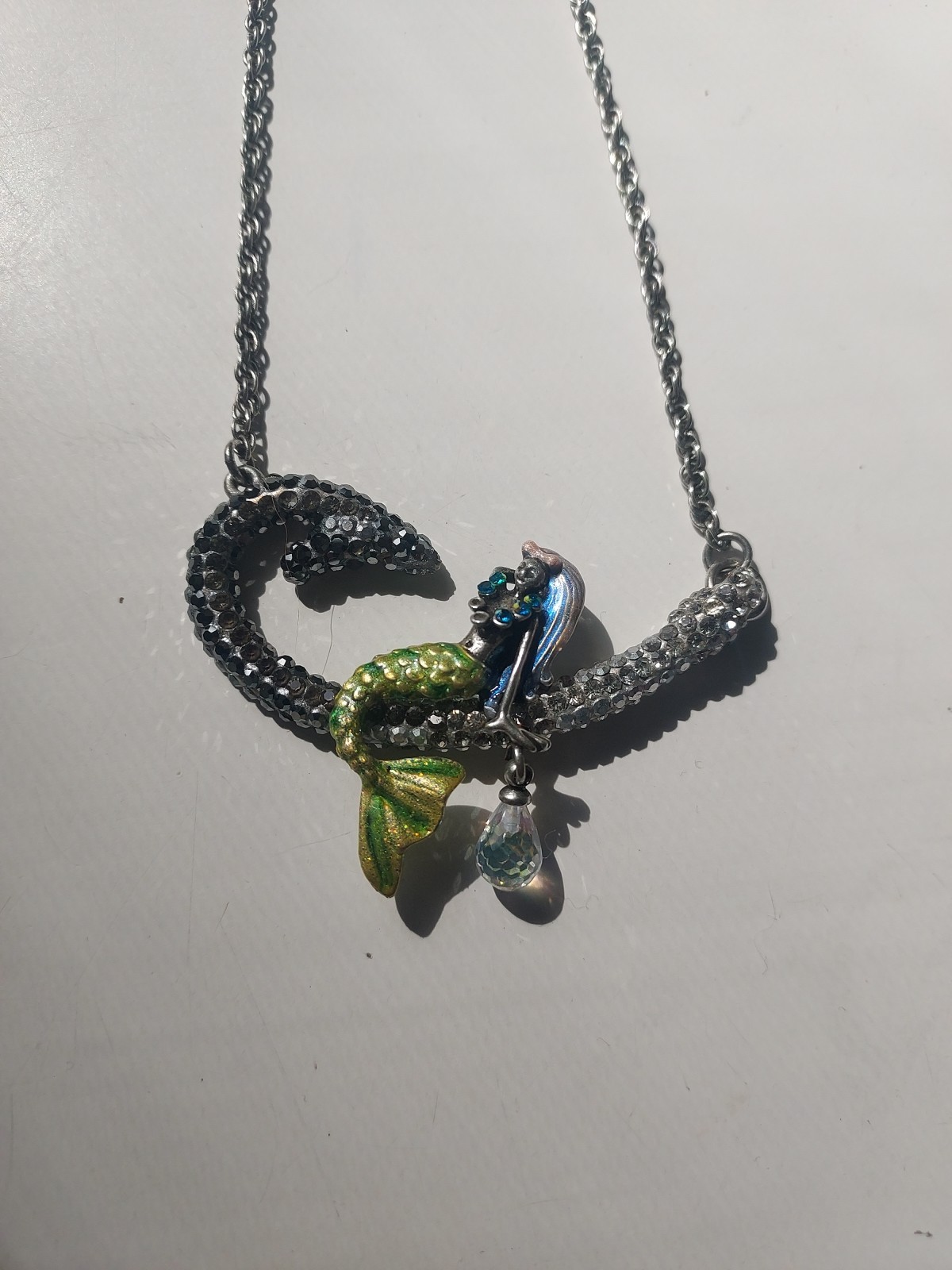 Kirks Folly Mermaid On Hook Necklace 16-20 in