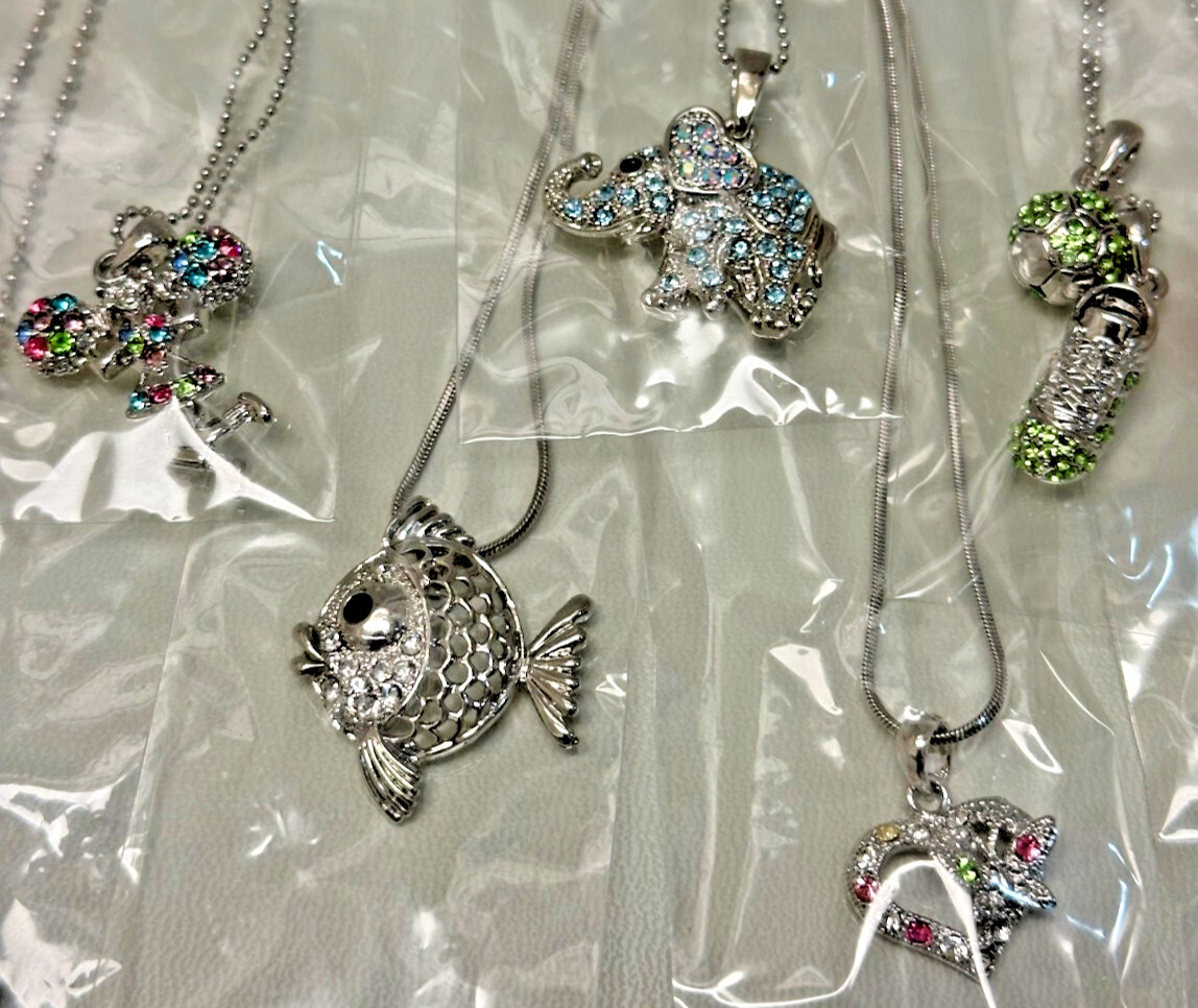 New 20pcs Lot Crystal Charm Pendant Necklaces Jewelry #32 Top Quality