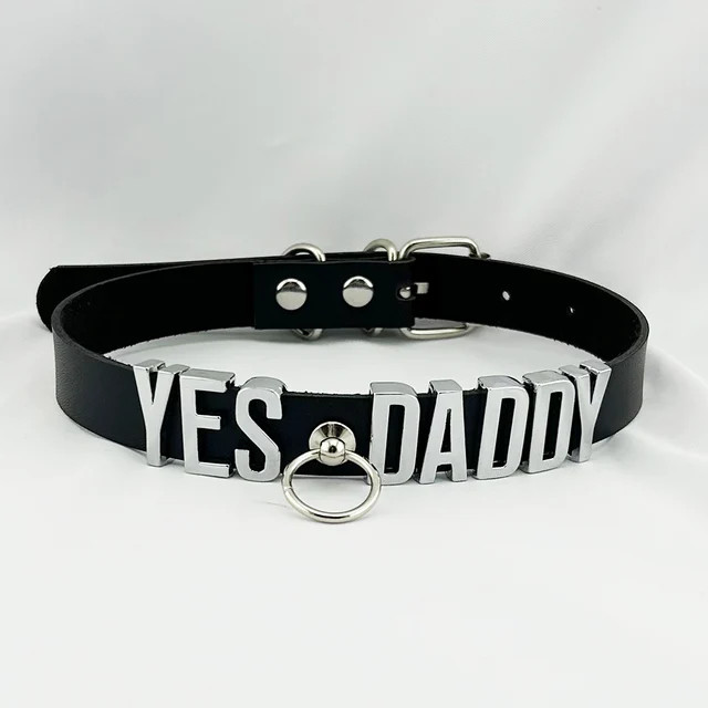 Collar BDSM Gift Pu Leather Custom Choker Necklace Punk DIY Chocker Party N7