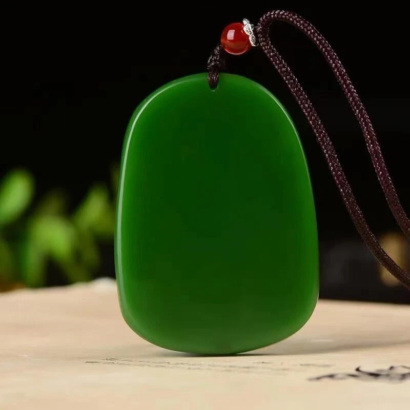 Natural Green jade Jadeite Carved dragon amulet Pendant&Necklaces jewellery