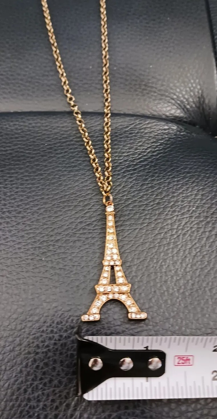 Paris! Le Tour Eiffel with Faux Diamonds Necklace by a.n.a