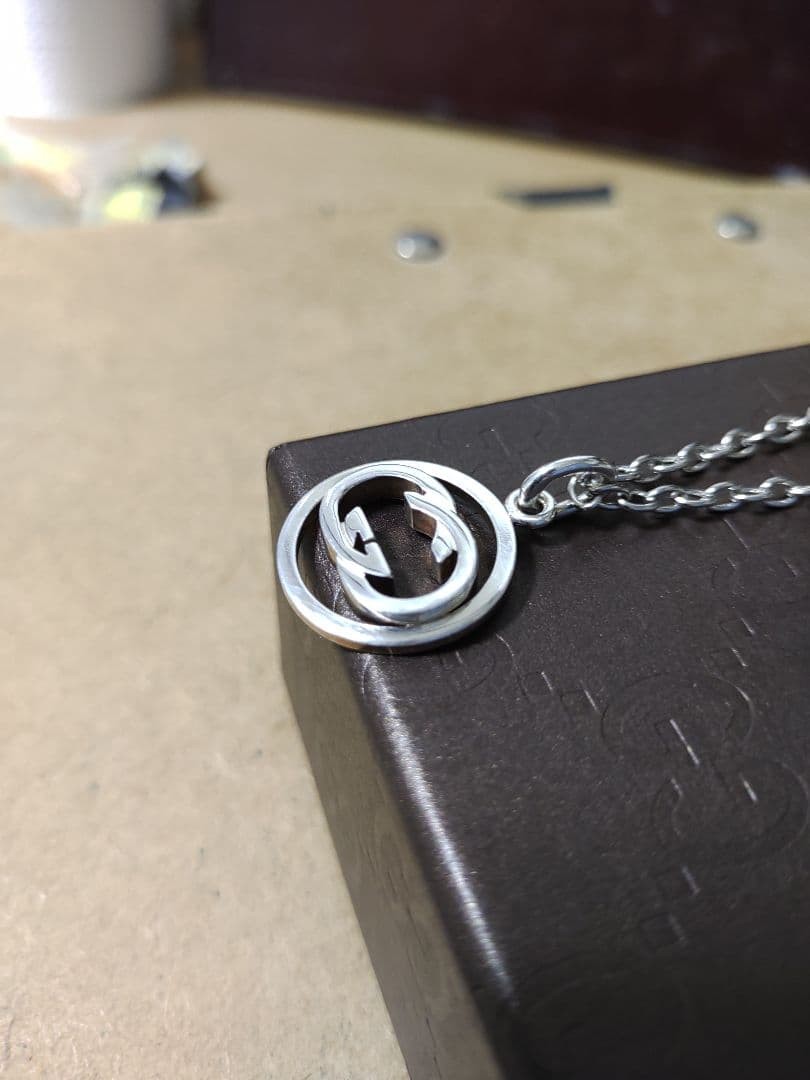 Excellent GUCCI Silver 925 Interlocking Necklace – Luxurious Feel