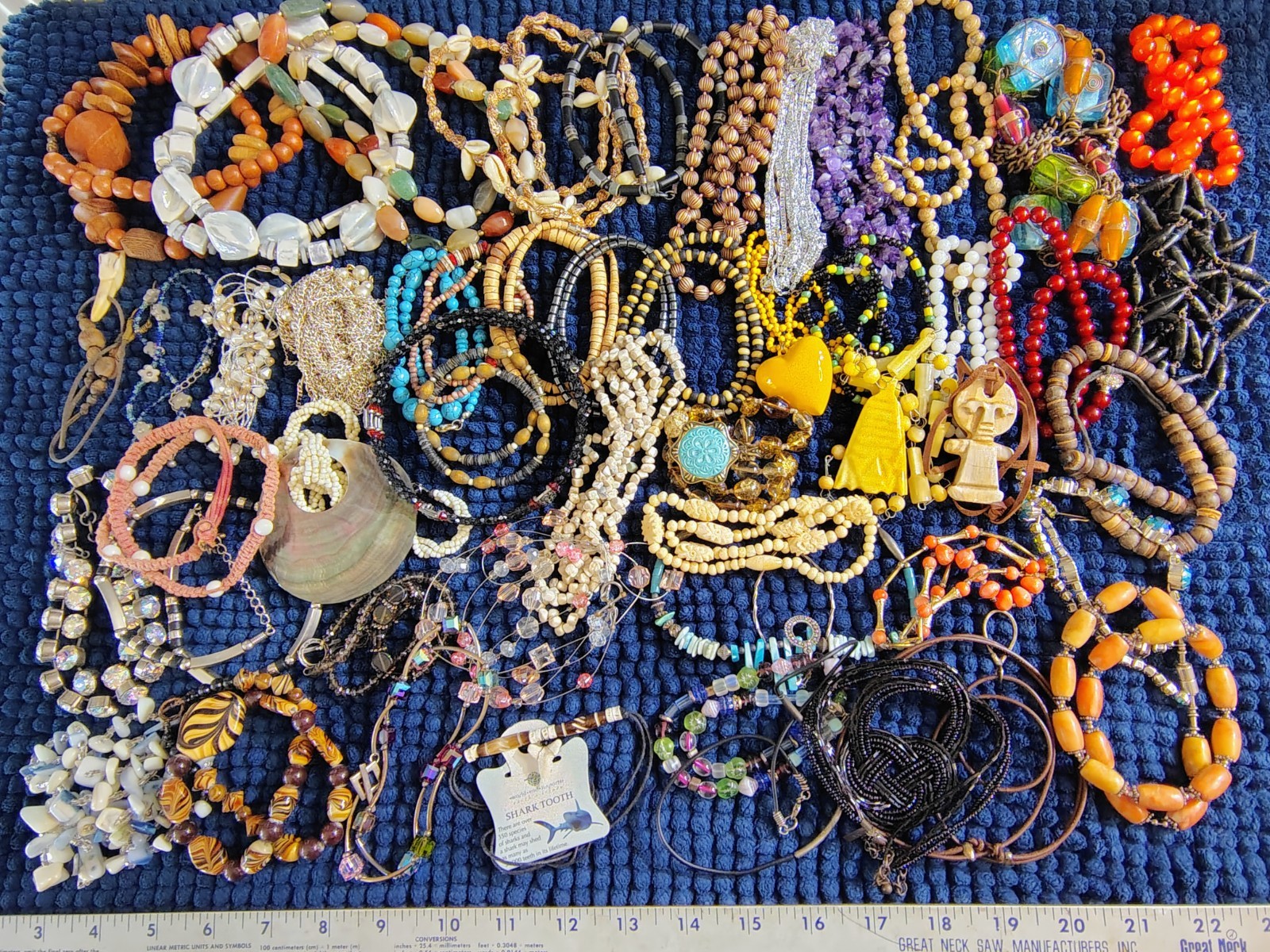 Lot of 50 Vinrtage & Modern Necklaces – Various Designs & Materials – All Bagged