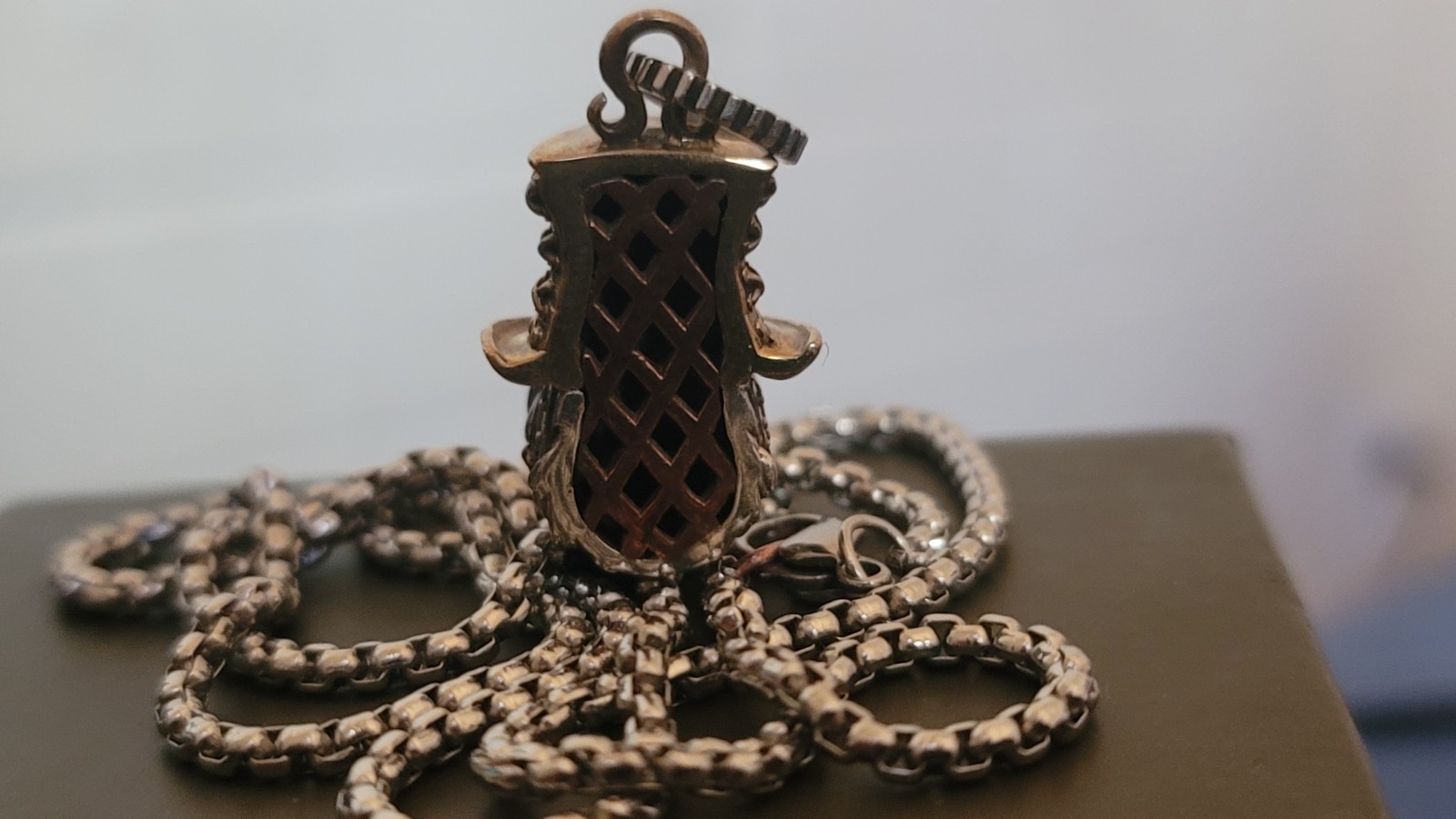 Plague Doctor 925 Base With Copper Brass Accents Steel 20in Chain 10.1grams