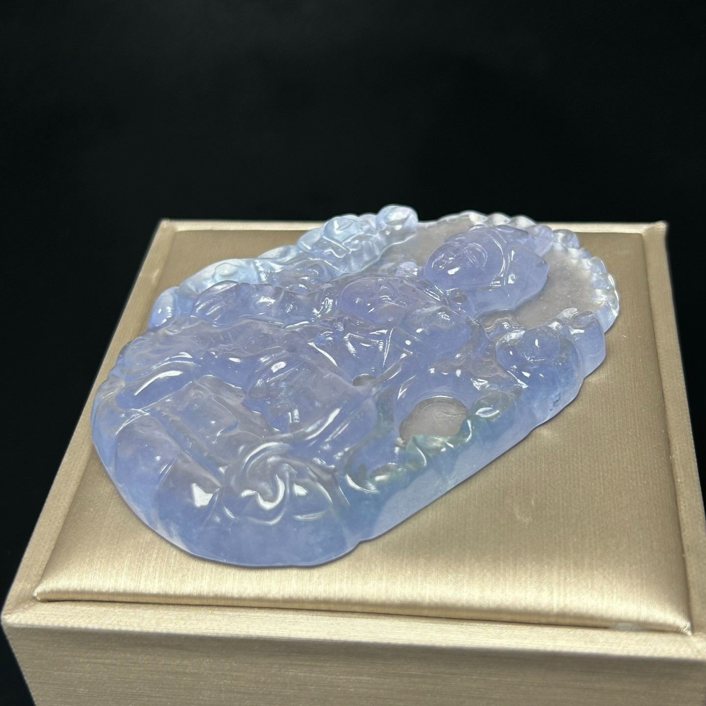 Nature ice white Burmese Jade Jadeite Carved Kwan-yin lucky Pendant&Necklaces