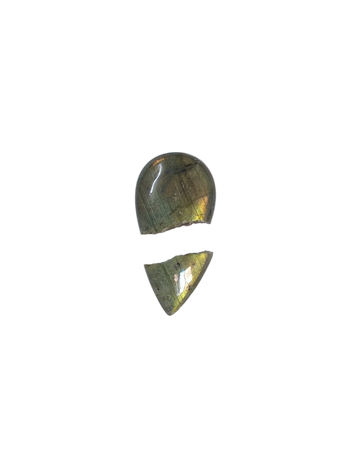 Kintsugi Art With Labradorite Gemstone Pendant Jewelry Repaired Beautiful Gift