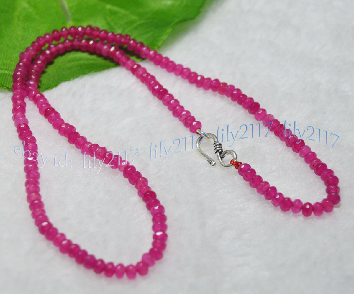 Multicolor 2x4mm Faceted Assorted Gemstones Jade Rondelle Beads Necklace 16-36”