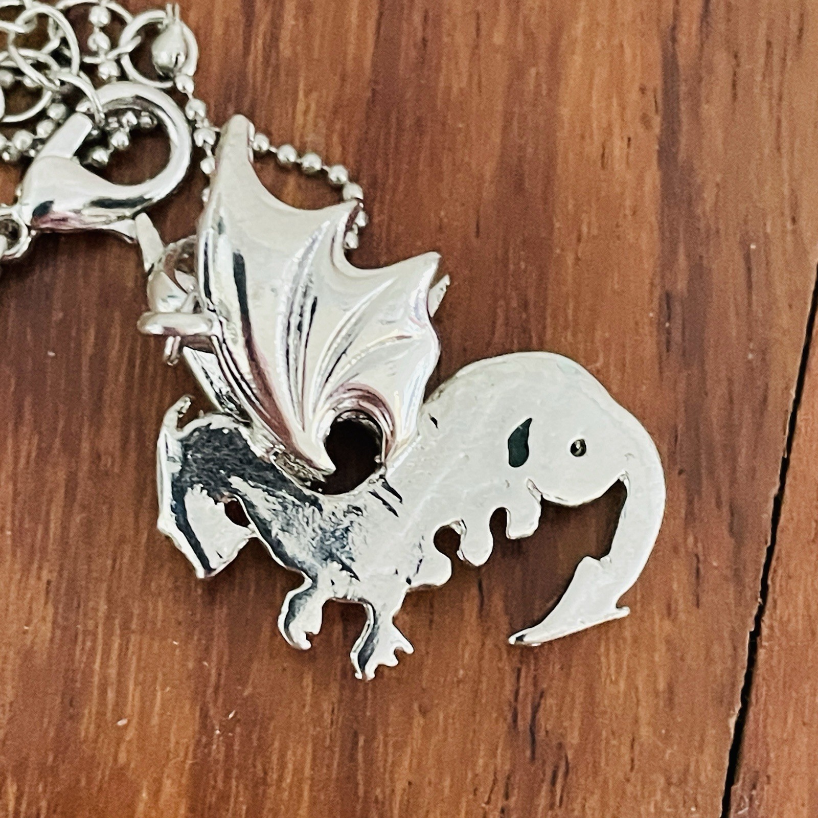 Adult Jewels Dragon Necklace Enamel Flying Gothic 16″ Festival Fantasy NEW