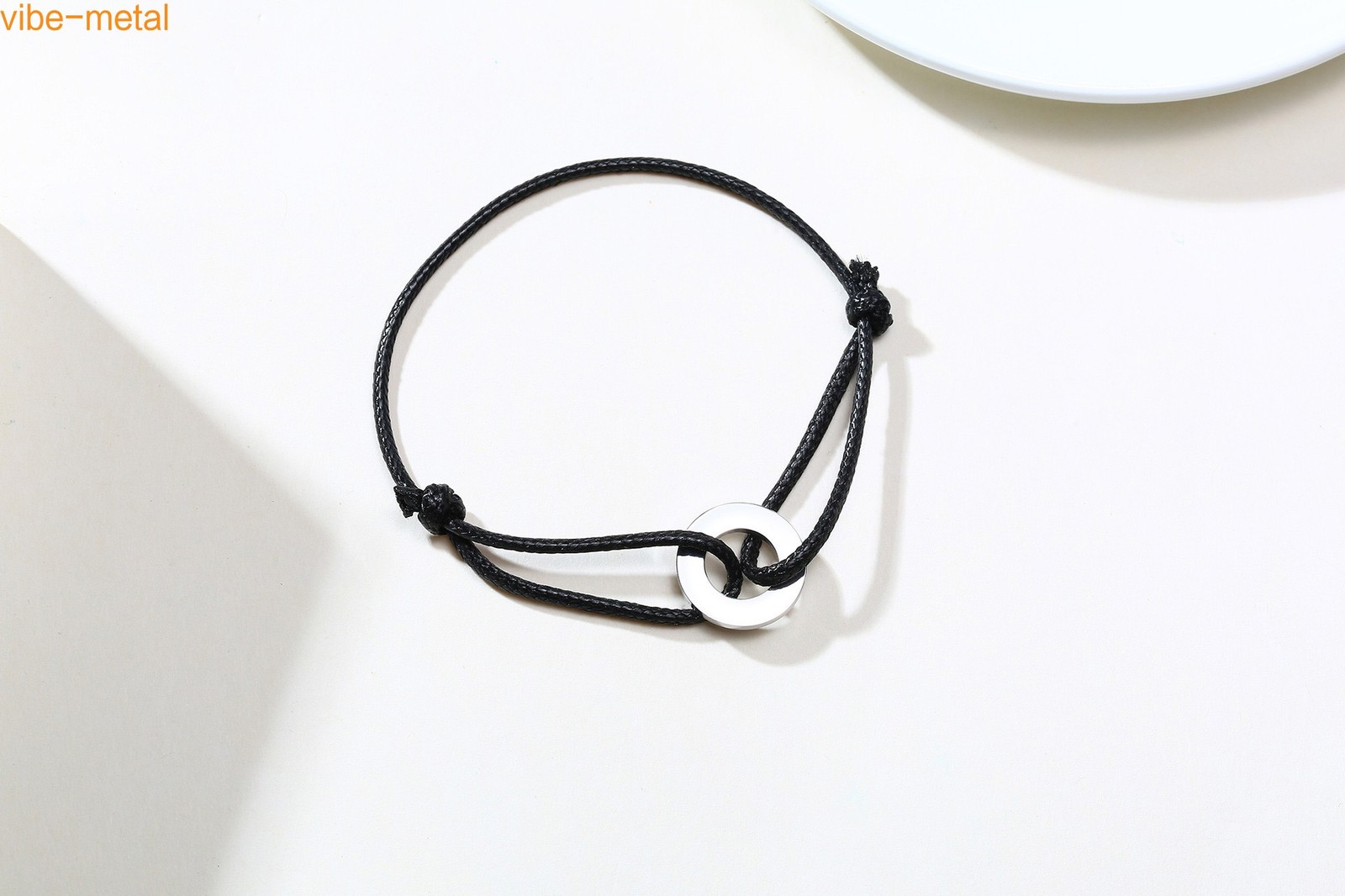Wax Rope Adjustable Stainless Steel Woven Bracelet Women Daily Wear Classic Gift