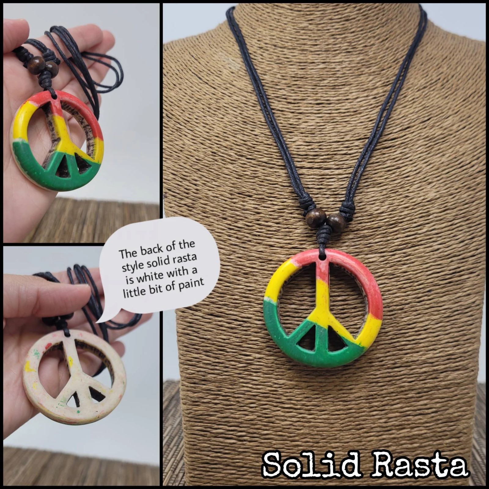 Peace Sign Necklace Unisex Adjustable Boho Pendant | Handmade Symbol of Peace