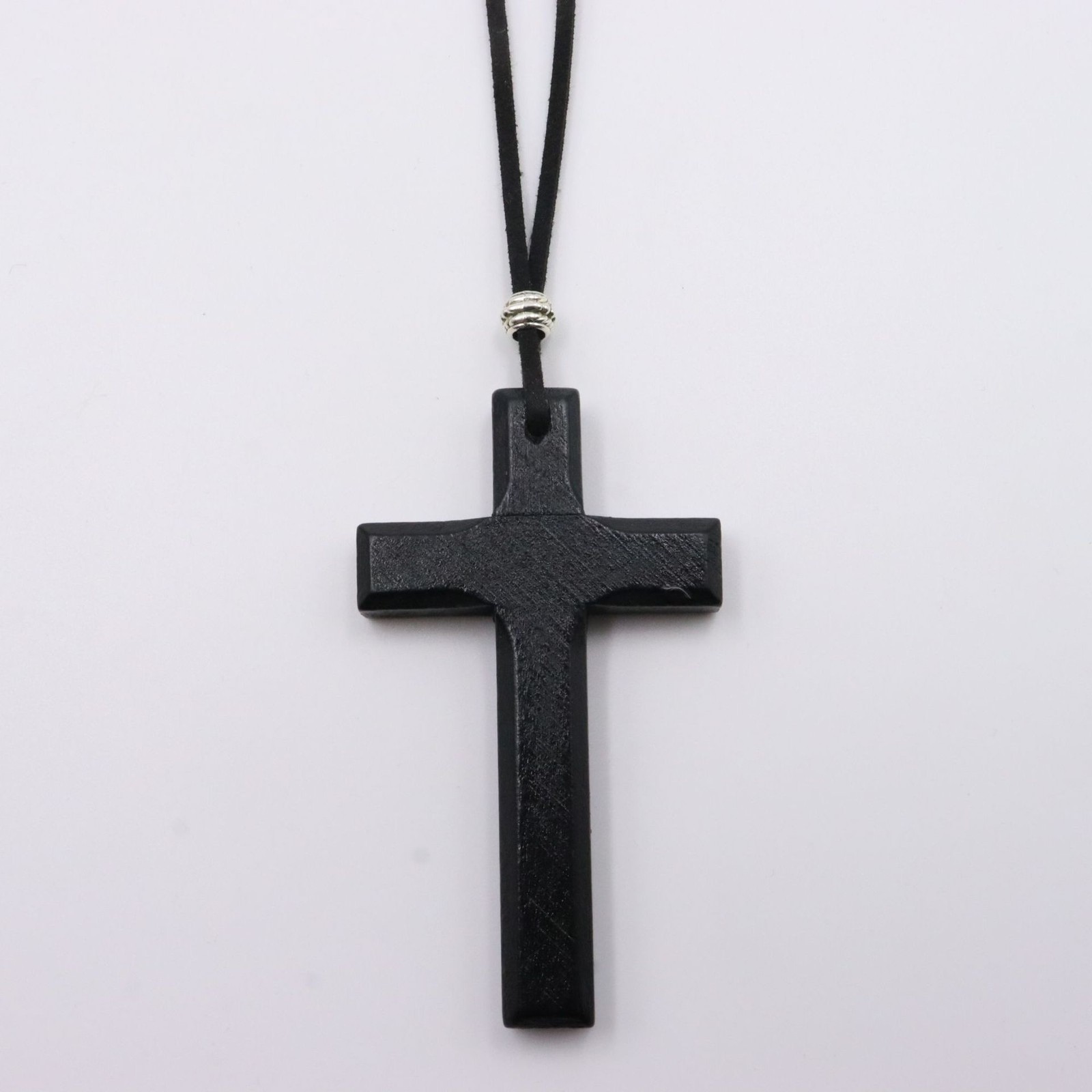 Retro Wood Cross Crucifix Leather Cord Pendant Men Women Necklace Sweather Chain
