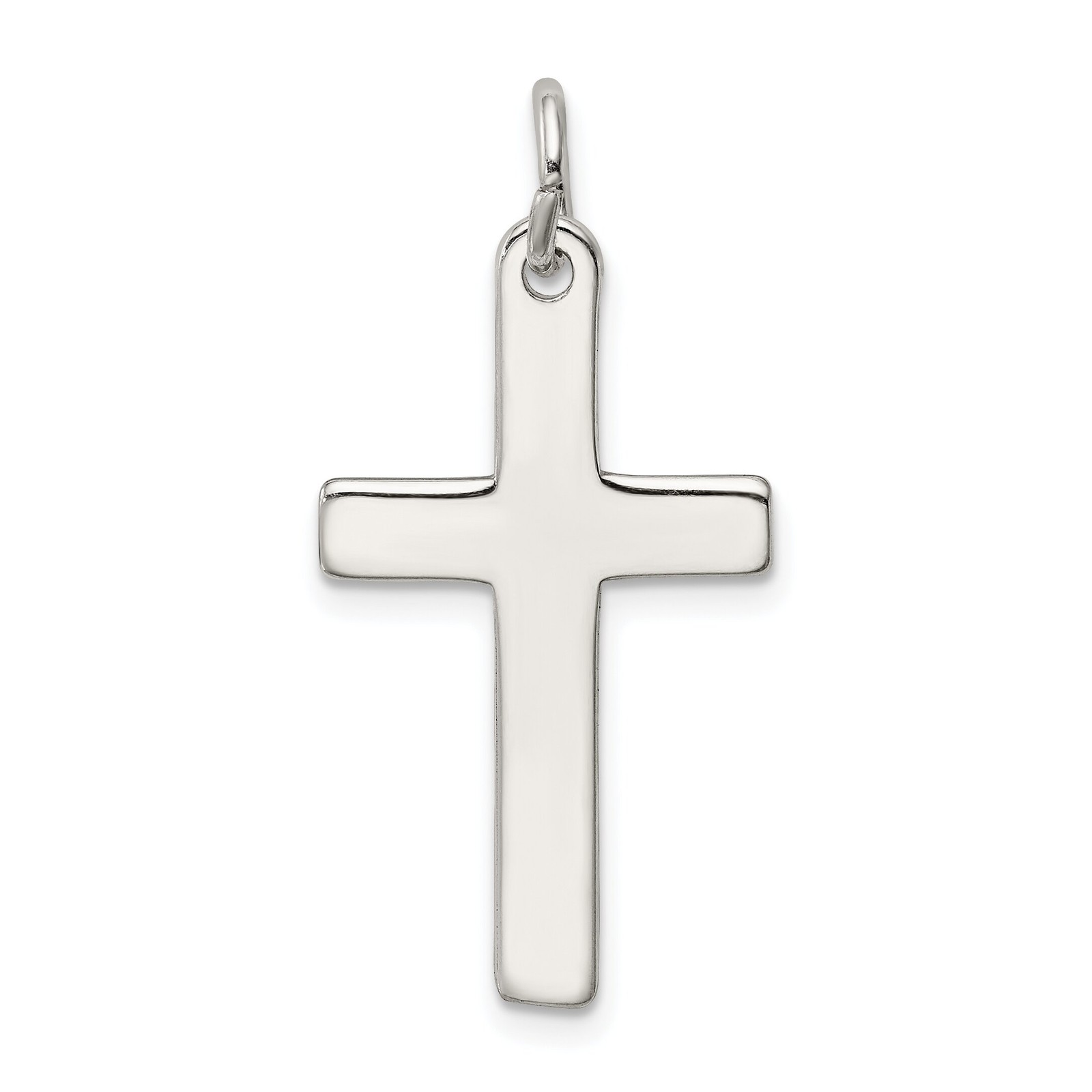 Sterling Silver Cross Pendant Charm Jewelry 28mm x 15mm