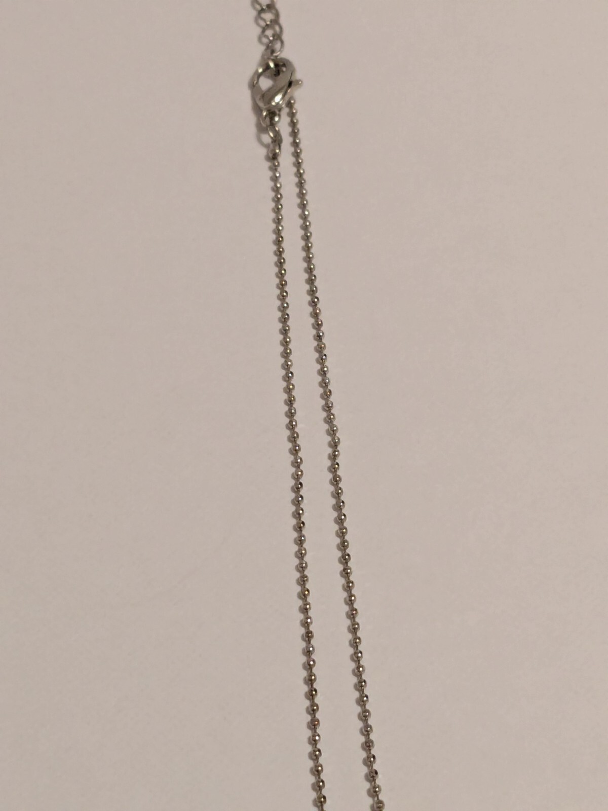 Silver Tone Ball Bead Chain Necklace By Adult Jewels. Minimalist. 15″.
