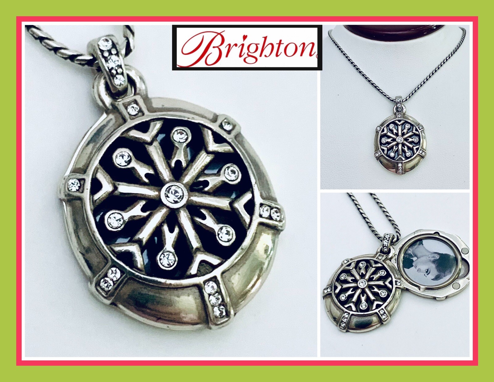 Brighton WINTER SPARKLE Snowflake Locket Holiday Necklace Photo $58 NWOutlet Tag
