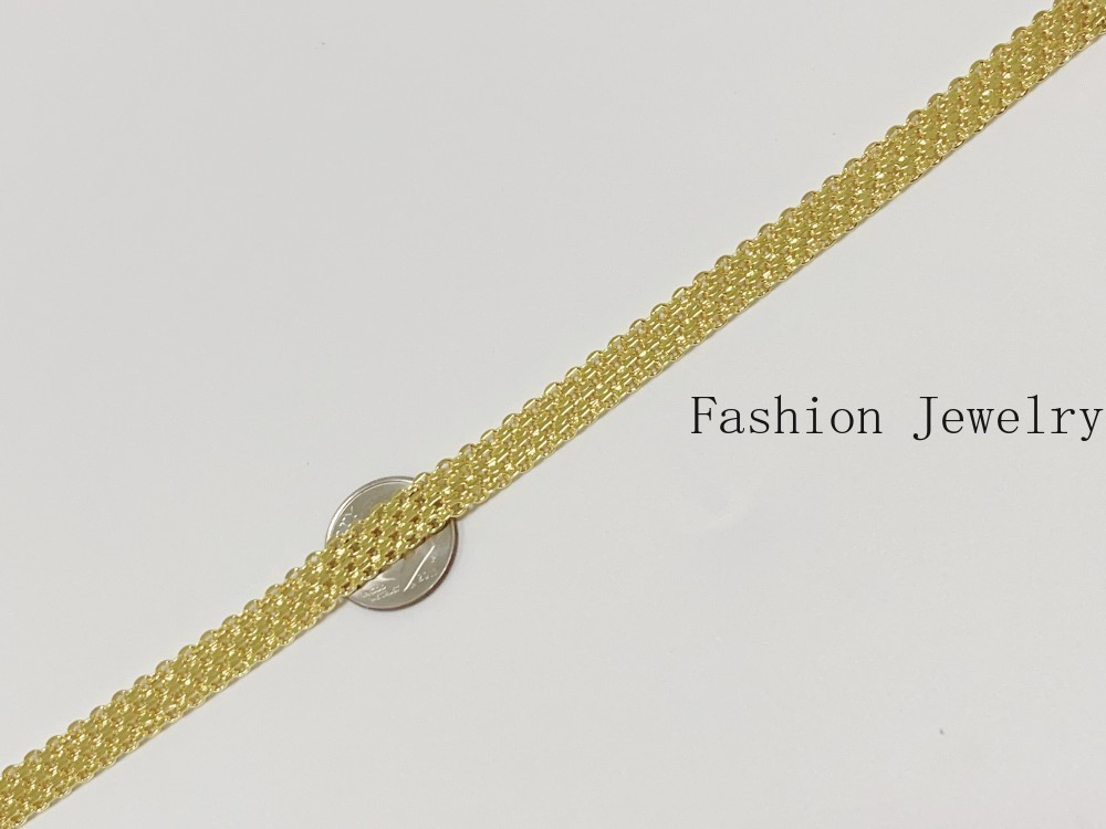 14K Yellow Gold Bismark Link Chain Bracelet 8mm 8”