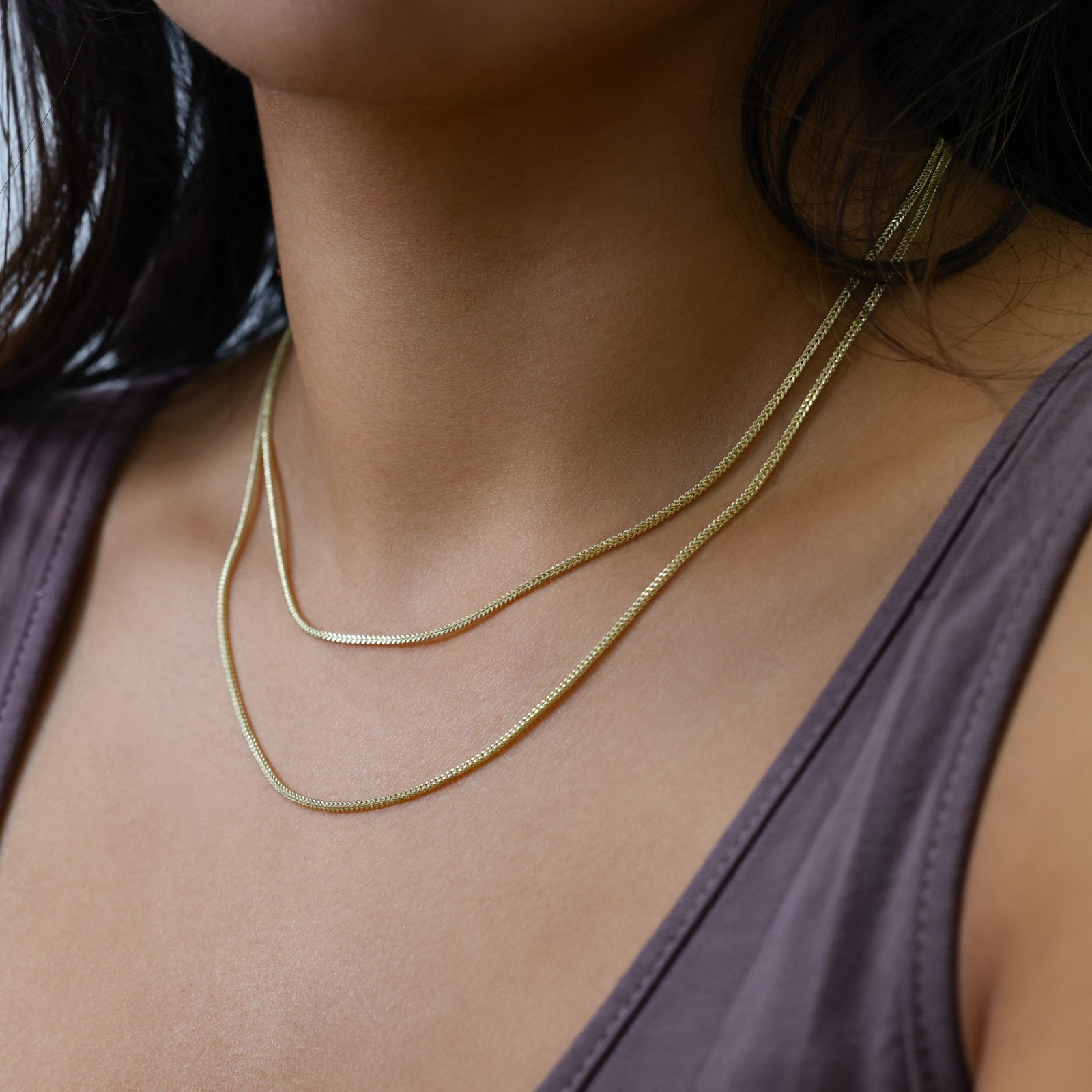 10K Yellow Gold 1.5mm-6mm Franco Square Box Chain Necklace Mens Womens 16″- 30″