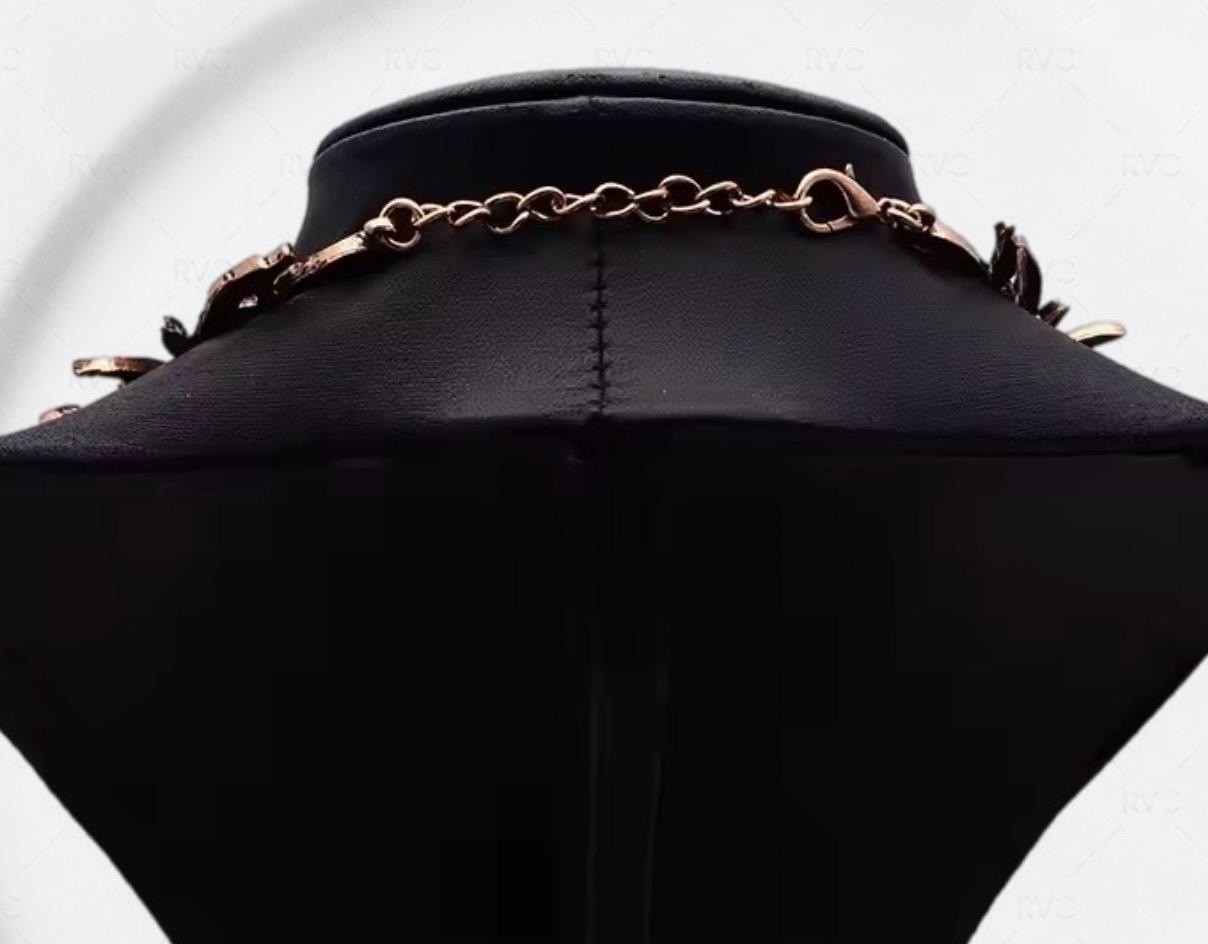 Vintage Style Metal Large Choker Statement Necklace Women’s Chunky Jewelry
