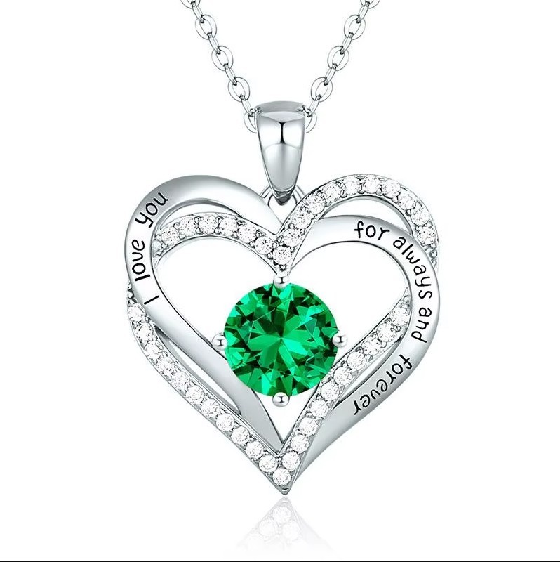 Love Heart Necklace Anniversary Valentine Christmas Birthday Gift for Her Girl