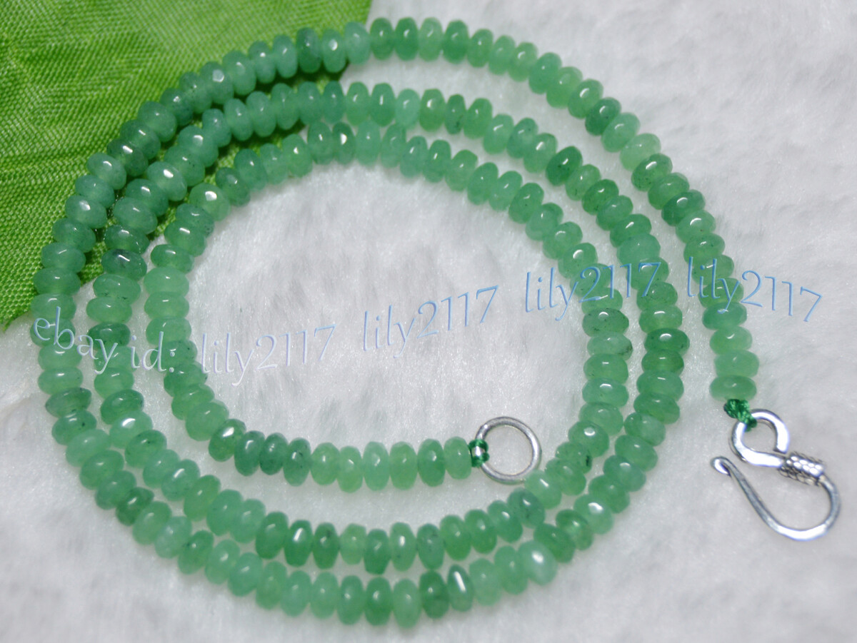 Multicolor 2x4mm Faceted Assorted Gemstones Jade Rondelle Beads Necklace 16-36”