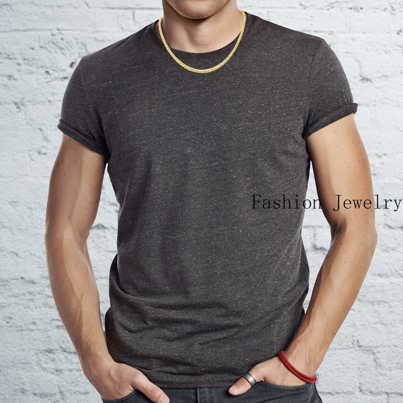 14K Yellow Gold 4mm Franco Wheat Foxtail Palm Link Chain Mens Necklace 16″- 30″