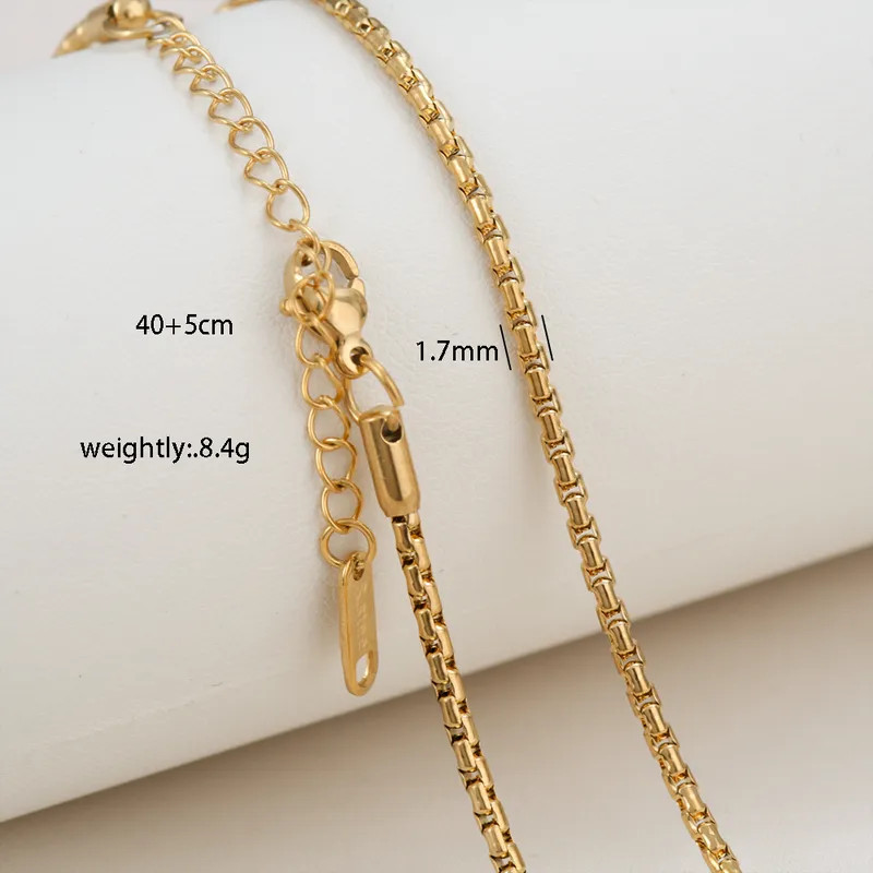 18K Gold Plated Stainless Steel Chain Necklace Cuban Rope Snake Cable Unisex