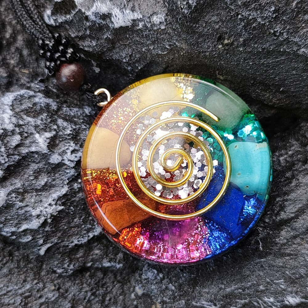 Orgonite Pendant Necklace Energy Chakra Crystal Healing Protection Jewelry