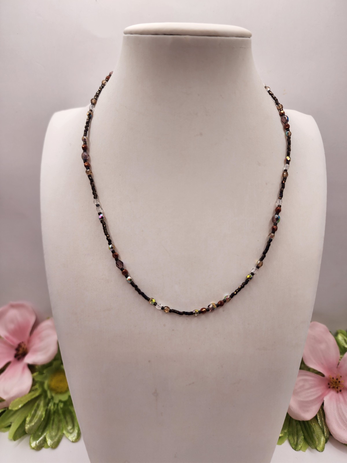 Holly Yashi Delicate Designer Beaded Necklace with 14K Gold Filled Clasp 16.5 in
