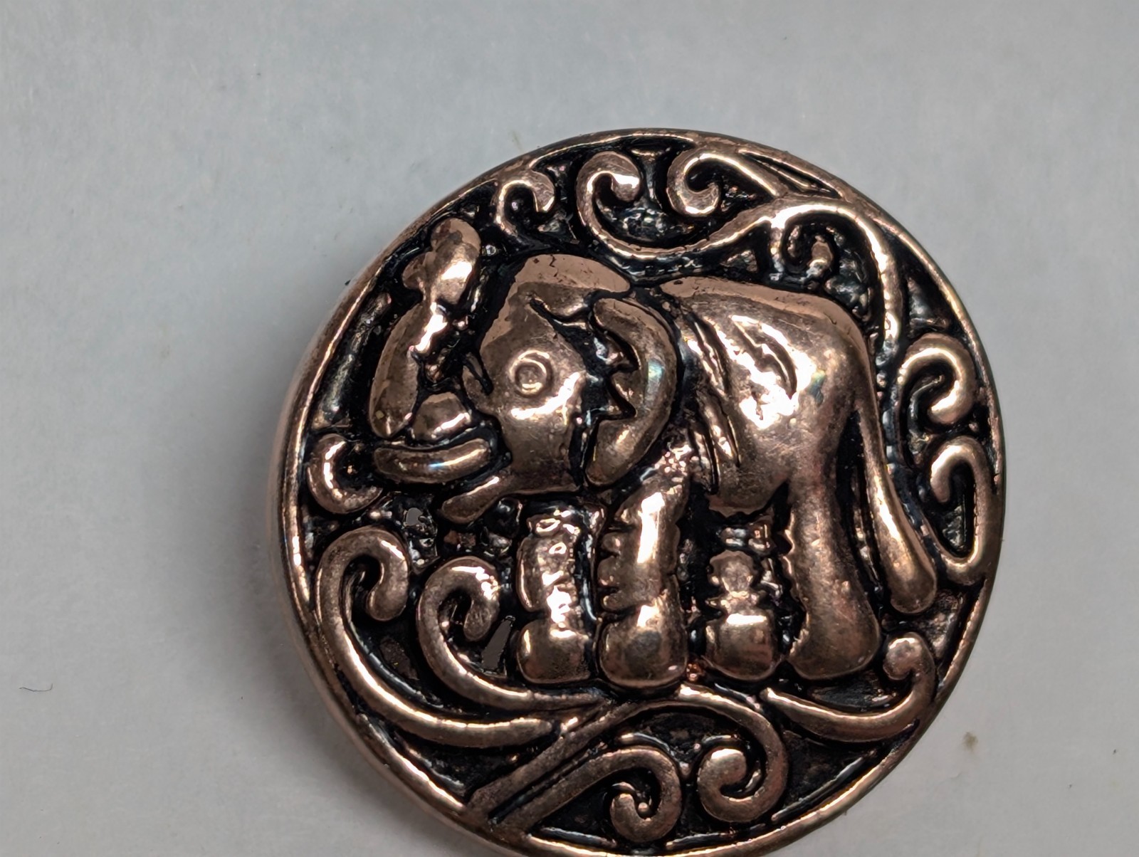 20 mm Fun Copper Elephant Snap Interchangeable accessory for Oh Snap! Jewelry
