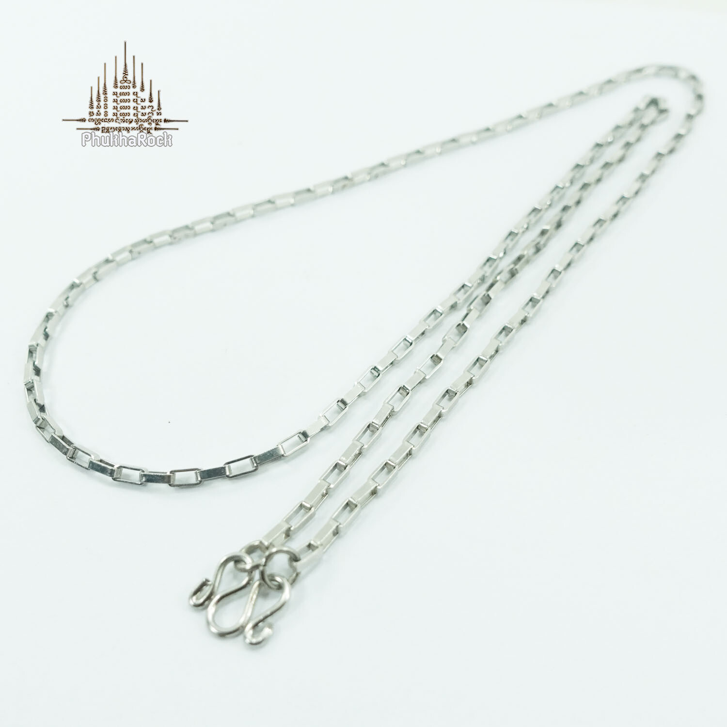 C29 Stainless Steel Rolo box Chain Necklace for phra thai amulet pendant