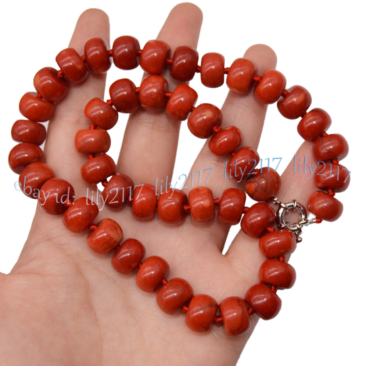 Genuine Natural Red Coral Irregular Rondelle Gemstone Beads Necklace 14-48 inch
