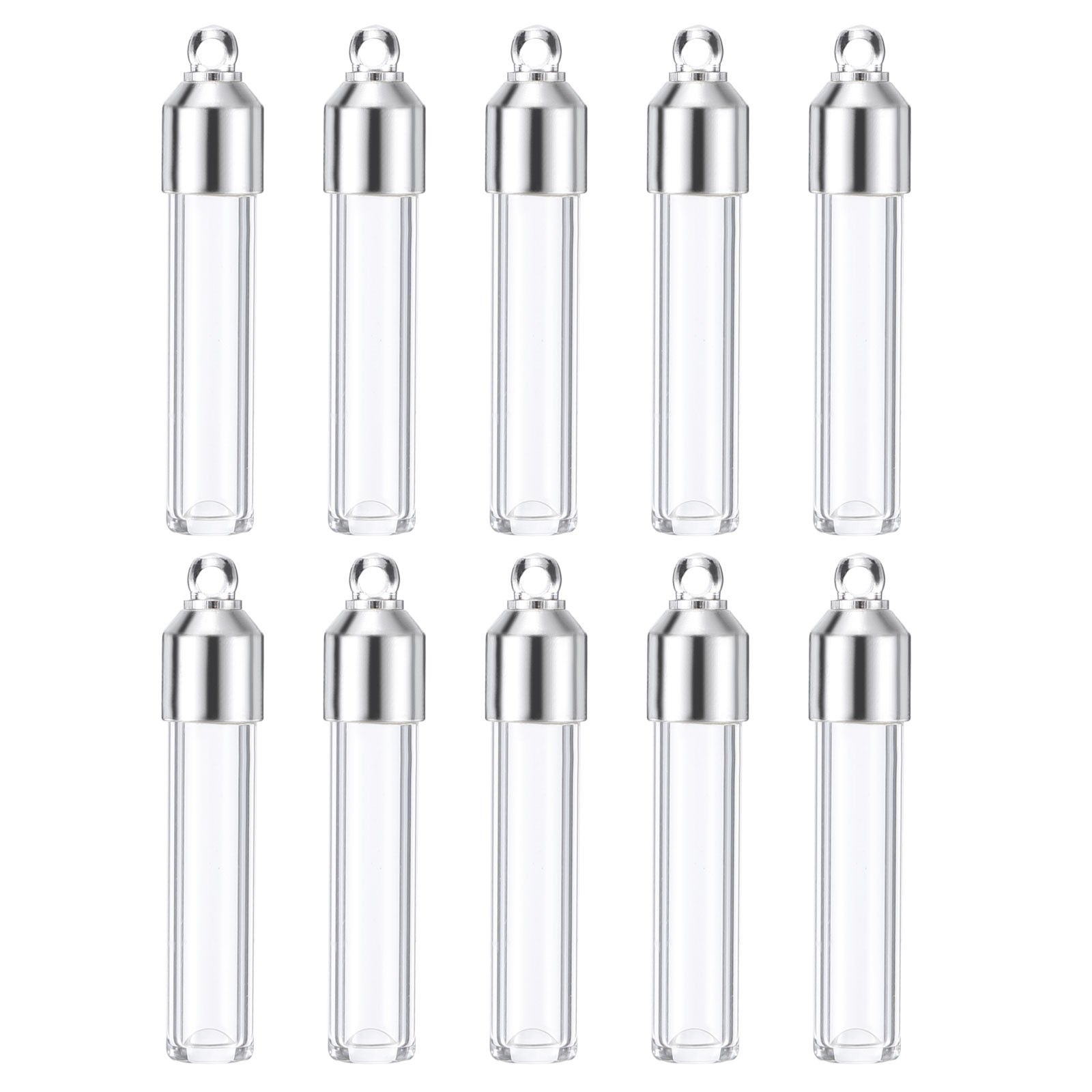 10 pcs Transparent Wishing Bottles 6mm Widths, for Necklace DIY Pendant Craft