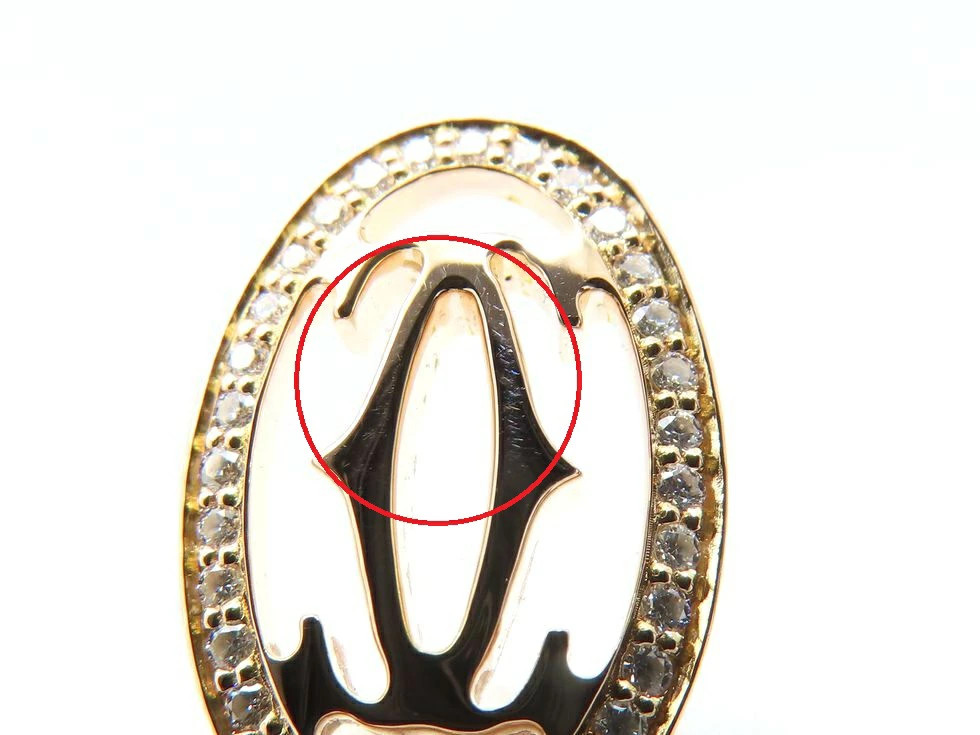 CARTIER B7219300 K18PG Diamond (no CT stamp) Logo Double C de CARTIER Necklace
