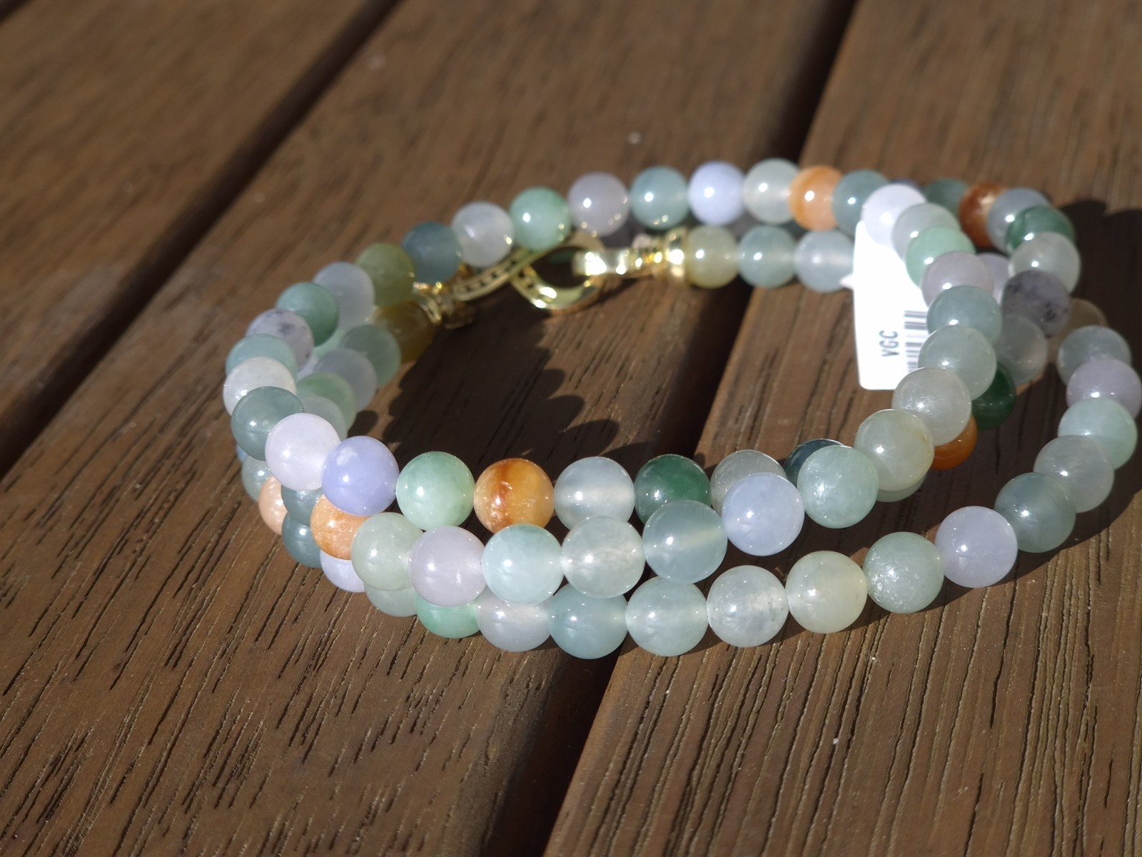 Multi-color Burmese Jadeite Necklace