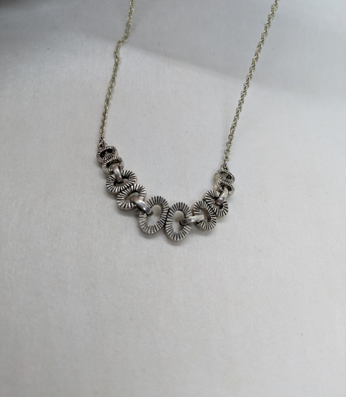 Vintage Napier Silver Tone chain Necklace 46cm