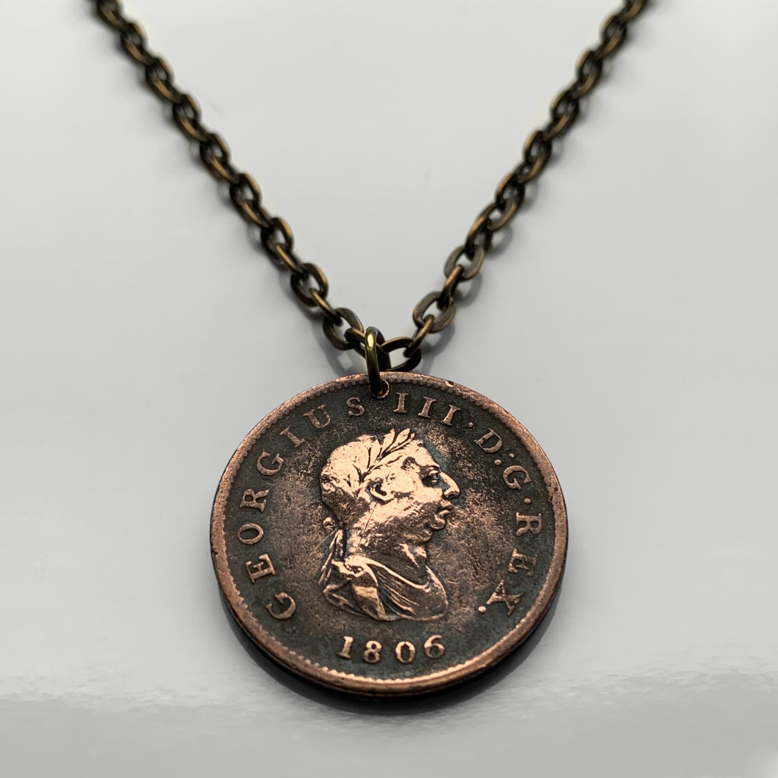 1806! UK Great Britain coin pendant King George III Britannia England 001847