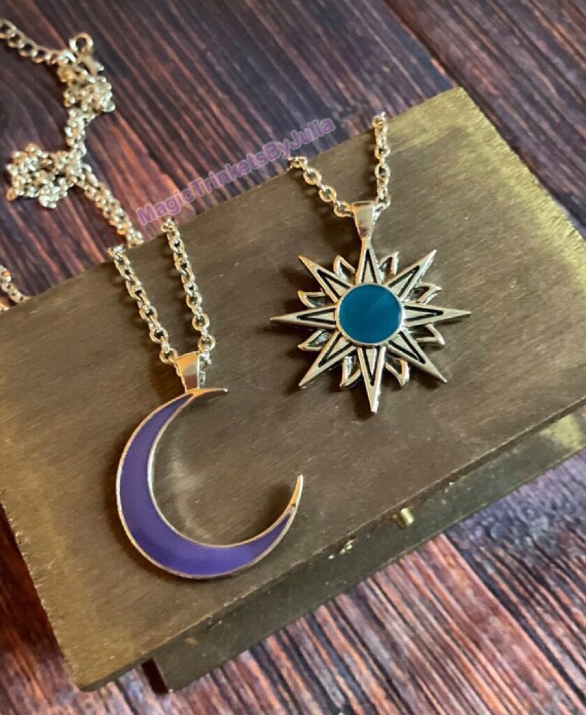 Twitches Necklaces Moon Sun Pendant Matching Friendship Necklaces