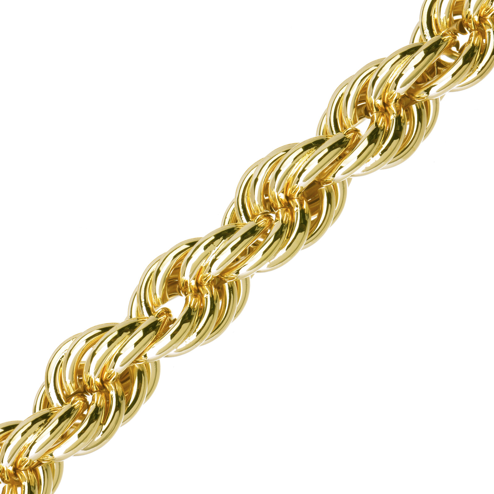 Hip Hop Gold Plated Hollow Chunky Rope Dookie Chain Necklace 30″ or 36″