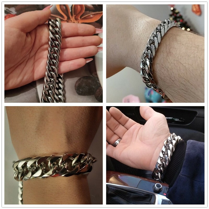 Heavy Strong Men Stainless Steel Curb Cuban Link Chain Necklace Jewelry