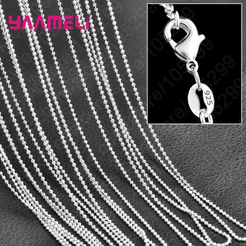 Wholesale 10pcs 925 Sterling Silver 1mm 16-24 Rolo Chain Necklace –