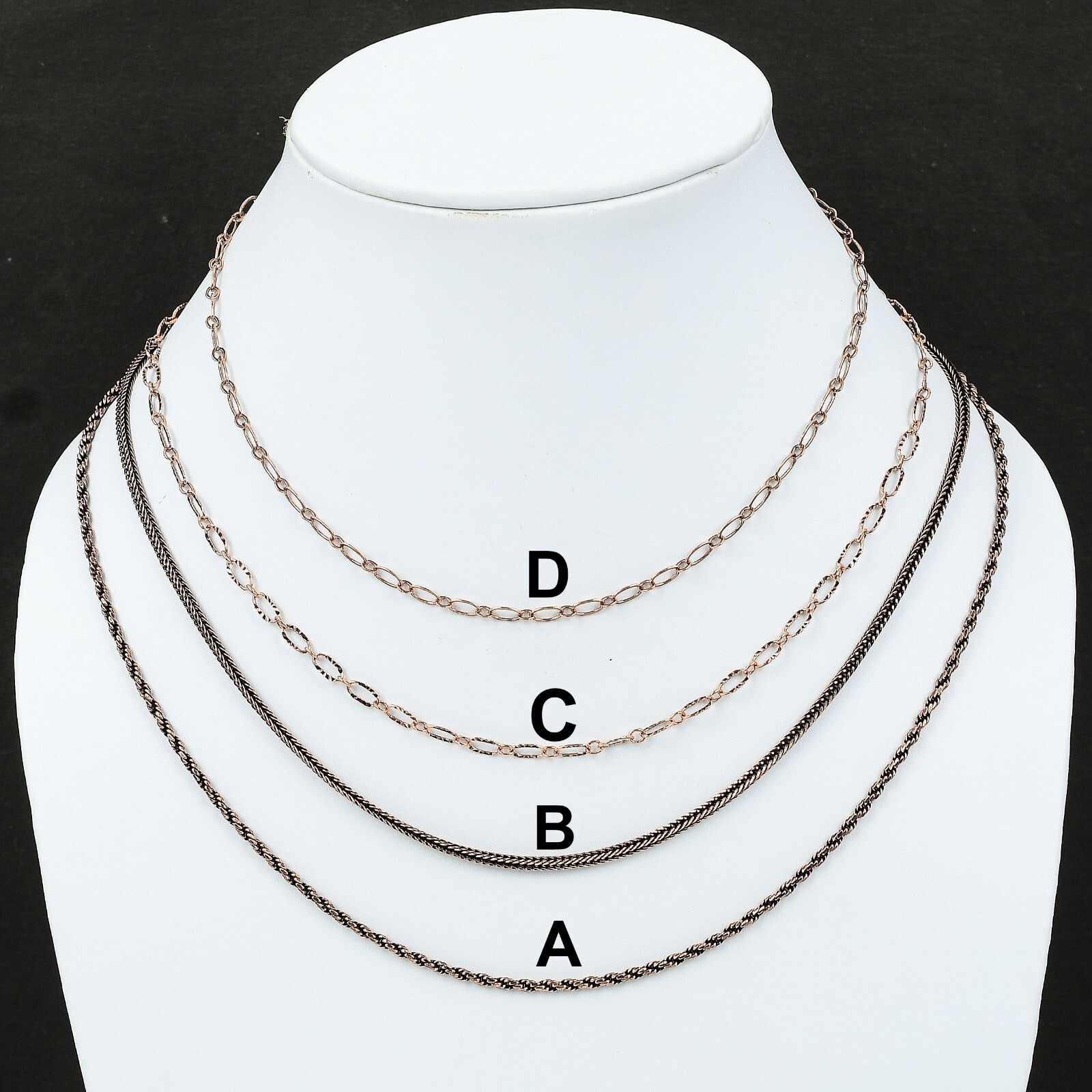 Valentines Deal Stone Copper Daughter Engagement Chain Art Deco Wedding Necklace