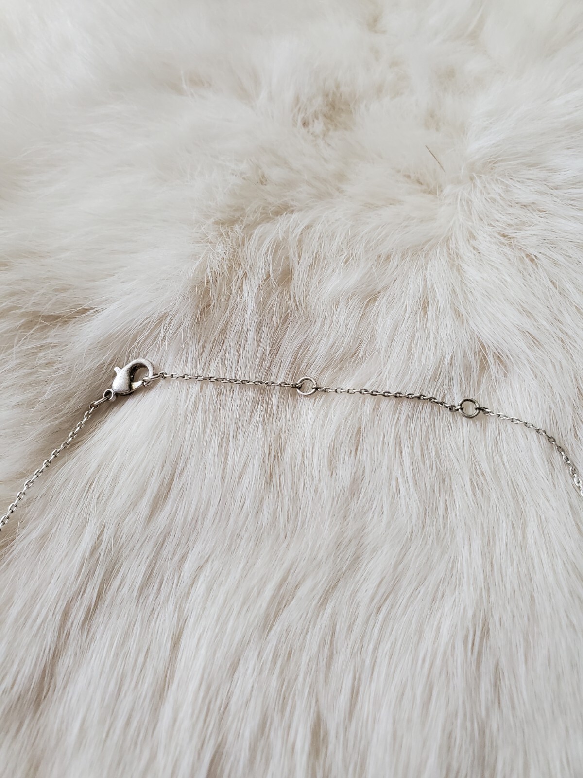 Silver Tone Engraved LOVE Bar Pendant Chain Adjustable Necklace
