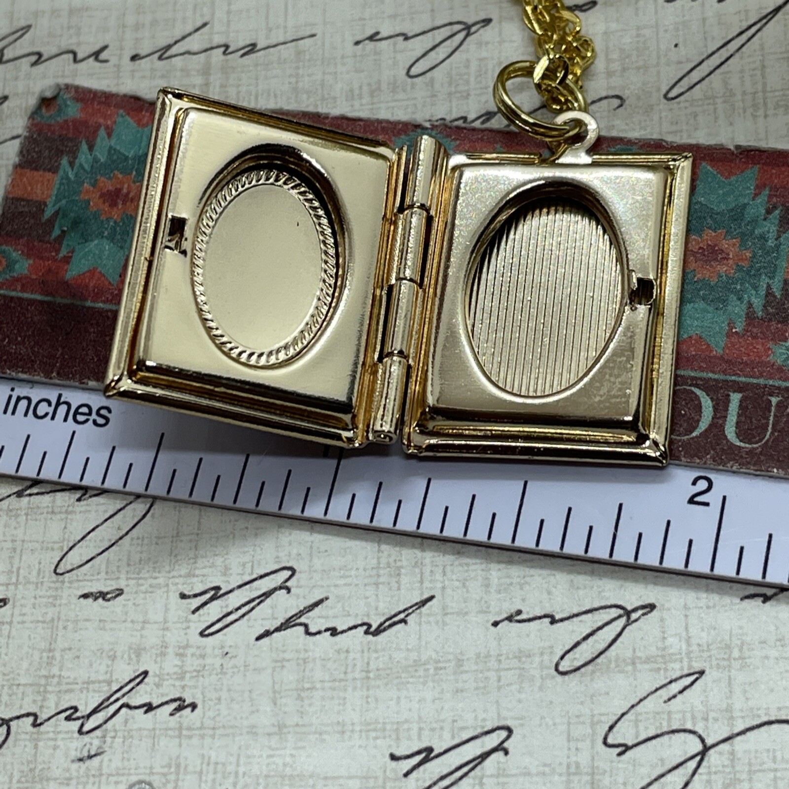 Gold Birthday anniversary purple BUTTERFLY book Locket pendant necklace photo