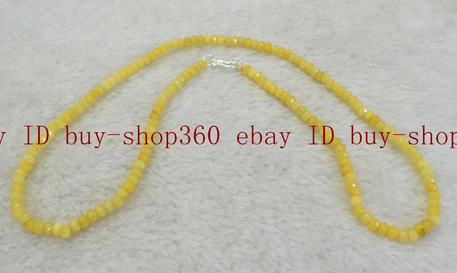 Wholesale Fine 2x4mm Gemstone Faceted Beads Necklace 925 Sterling Silver Clasp