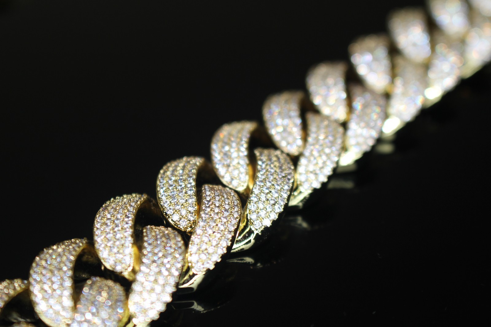 MASSIVE 14k STAMPED 20mm GOLD Cuban Miami Chain 82ctw VVS Lab Sim Diamond 450g+