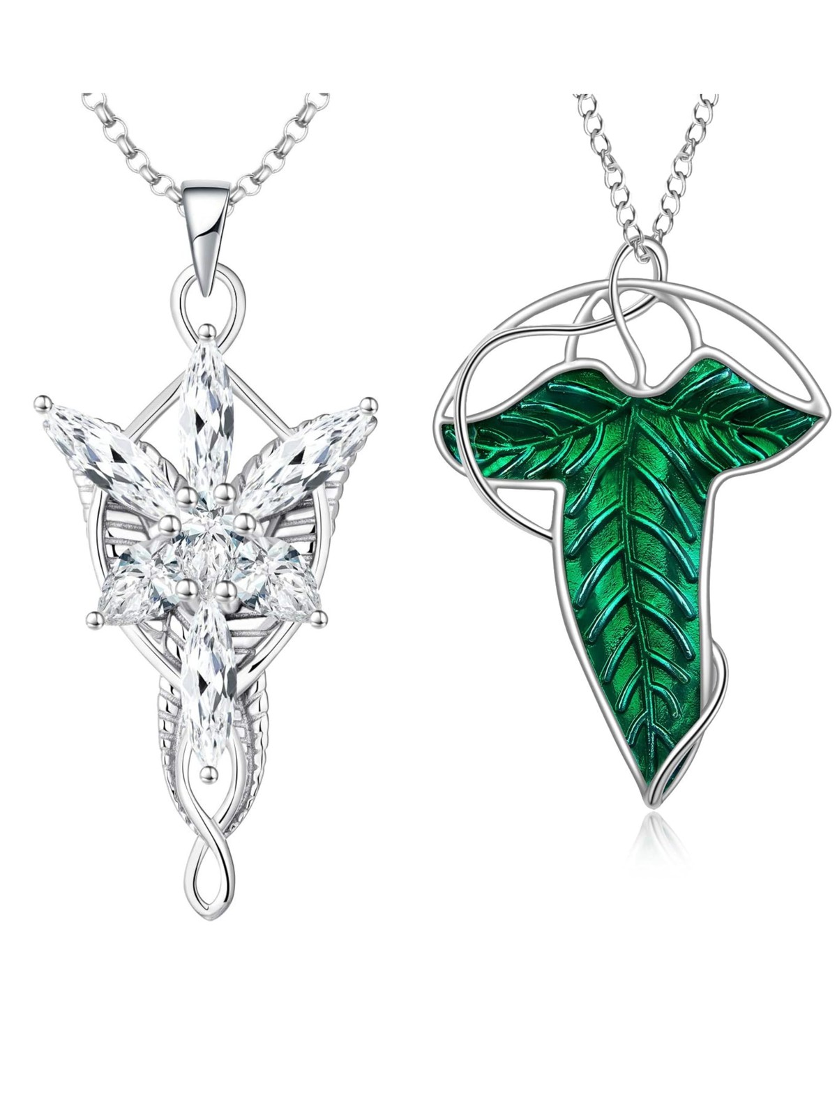 Arwen Evenstar Pendant Necklace, Lord of The Rings Jewelry, Cubic Zirconia, 2…