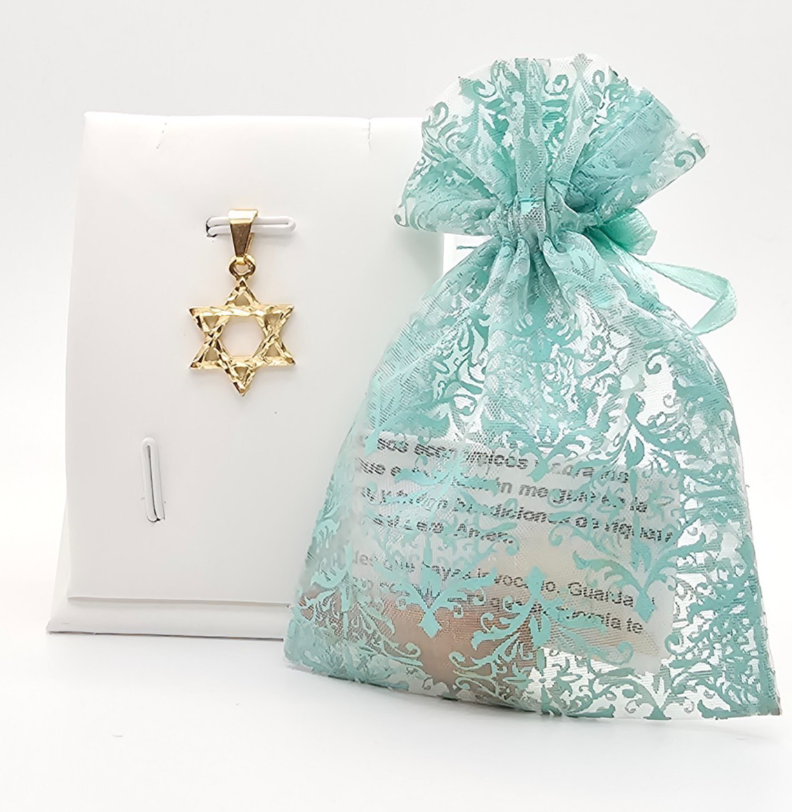 18K GOLD FILLED DAVID STAR PENDANT / ESTRELLA DE DAVID PARA PROTECCION SUERTE